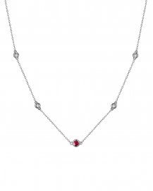 RUBY DIAMOND BY THE YARD NECKLACE (TN734)